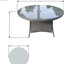 Round Aluminum Wicker Dining Table – (53.15" Diameter X 28.35" H)-1513355260