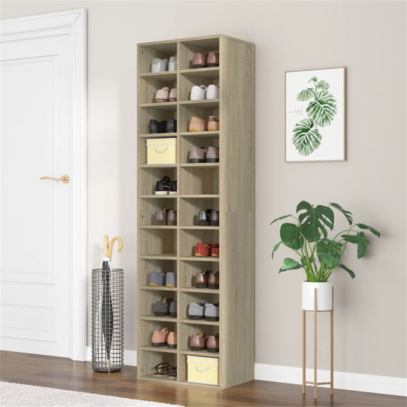 22 Pair Shoe Storage, Sonoma Oak