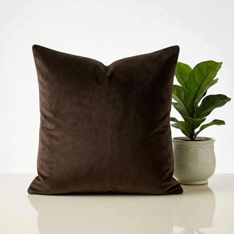 Velvet Cushion Covers, Brown