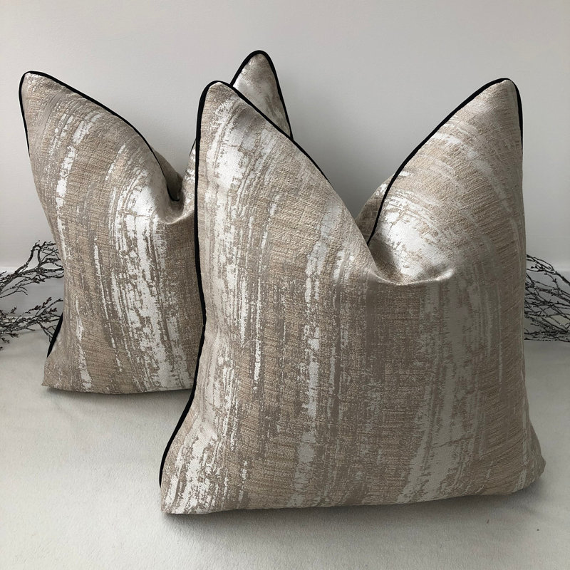 Abstract Brown Square Cushion Cover