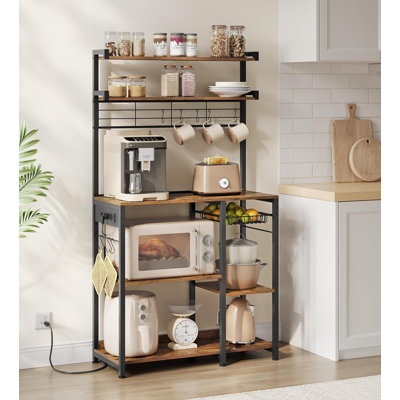 35.4'' Metal Baker's Rack with Microwave Compatibility