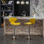 Tabouret de bar pivotant rembourré en velours, ensemble de 2