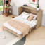 Lit escamotable double avec ports USB, tiroirs et lattes