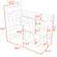Lit superposé simple en bois avec tablettes-976318912