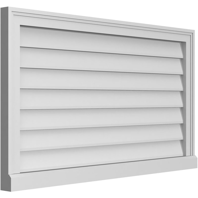 Cadre de seuil Brickmould, brun clair apprêté, H 22 po x l 38 po x P 2 po