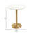 Rely Dining Table, Round White Lacquer Top, Gold Metal Base-115685967