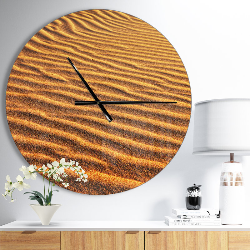 Beautiful Sand Desert Dunes - Horloge murale moderne, Surdimensionné