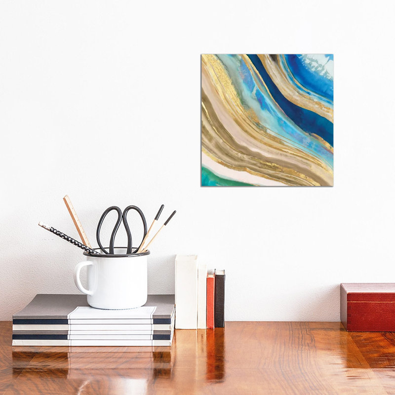 Agate II by PI Galerie - Wrapped Canvas Painting, 30.48 cm H x 30.48 cm W