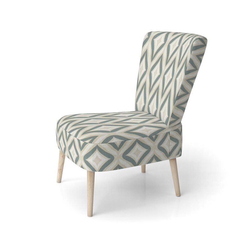 Neutral Space - Chaise d'appoint rembourrée traditionnelle, chaise d'appoint à motif damassé