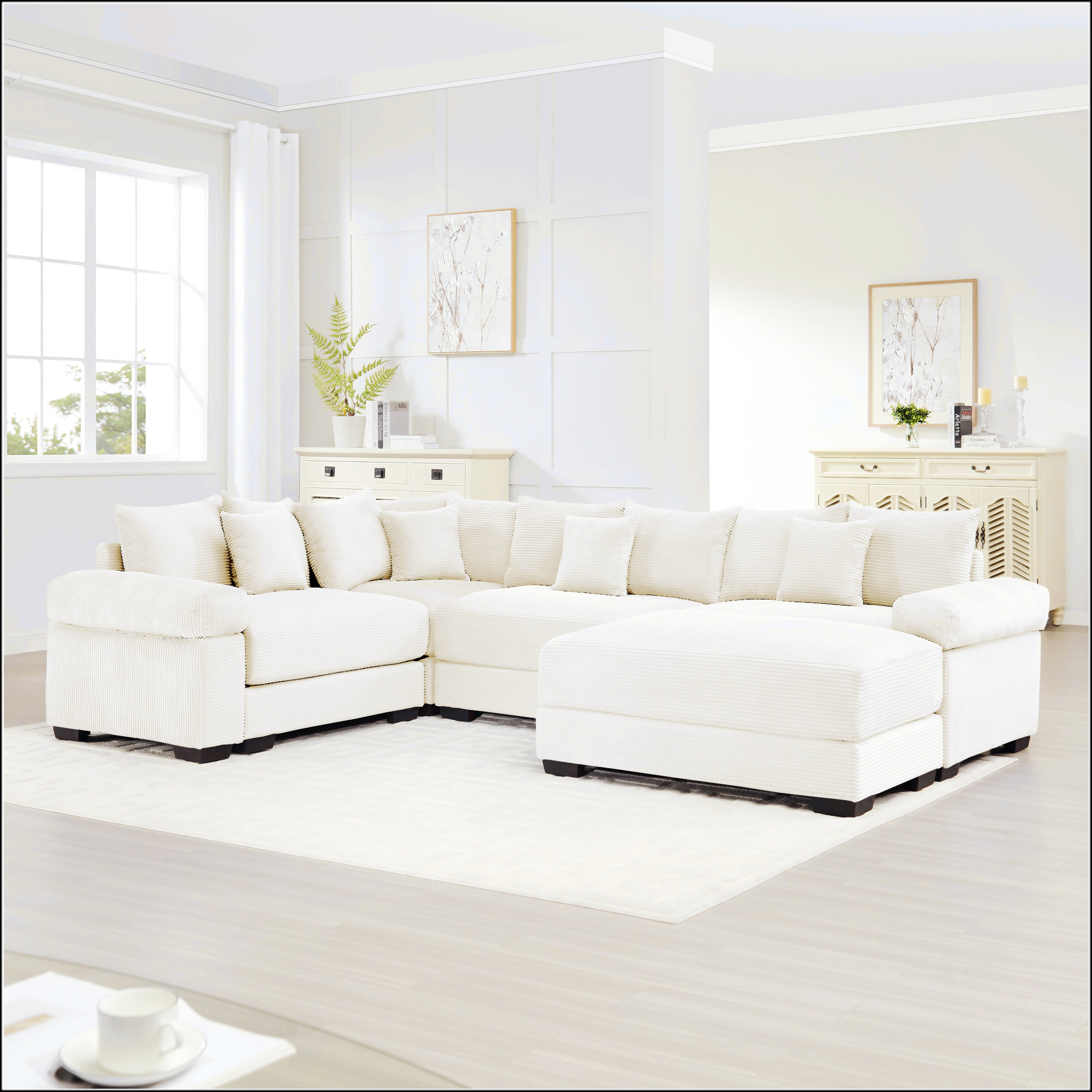 Latitude Run® Oversized Cloud Modular Sectional Couch With Extra-Thick ...
