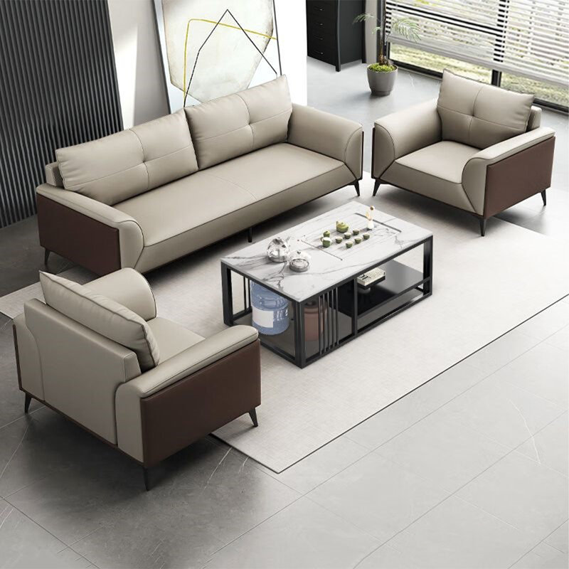 Ensemble de salon en similicuir 3 pièces, 3 pièces: canapé / 2 chaises