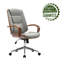 Alodie Faux Leather Mid-Century Executive Office Chair-424073342
