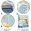White And Blue Farmhouse Laundry Towels 3 - Laundry Metal Wall Art-101155355