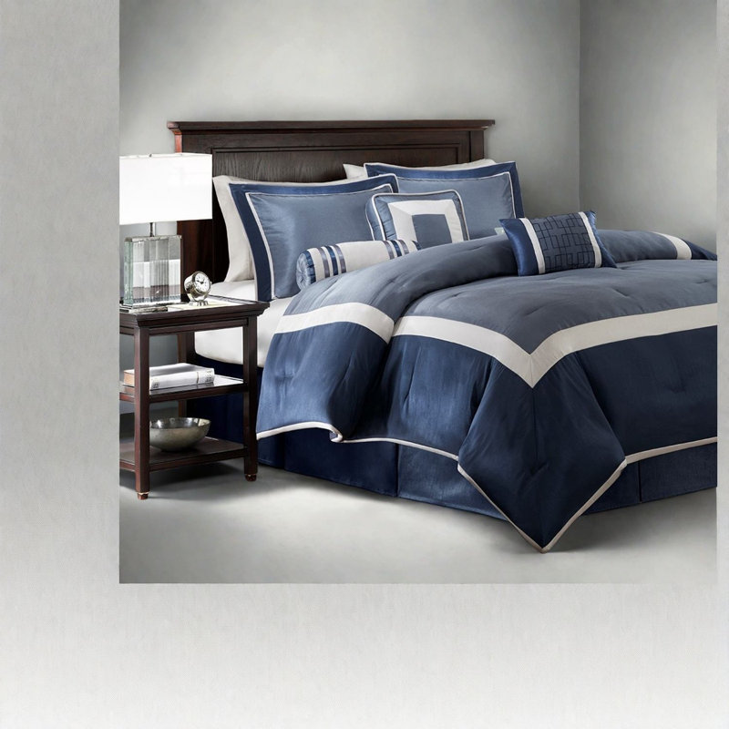 Luxurious 7-piece Bedding Sets, Polyester Elegance, Modern Hotel Style, Home Comfort