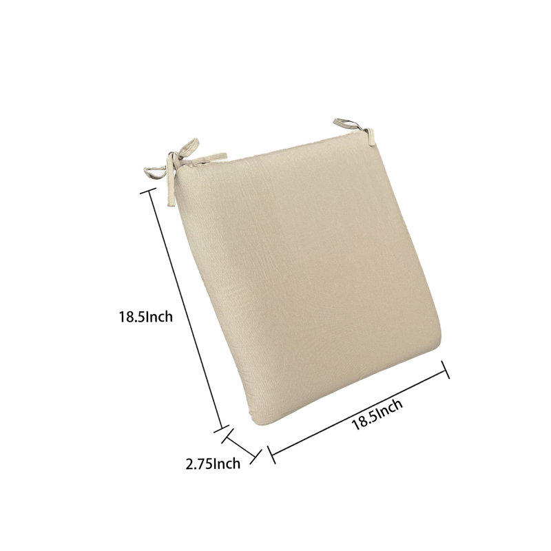 4pc Dining Chair Seat Pad Cushion - Beige, Beige
