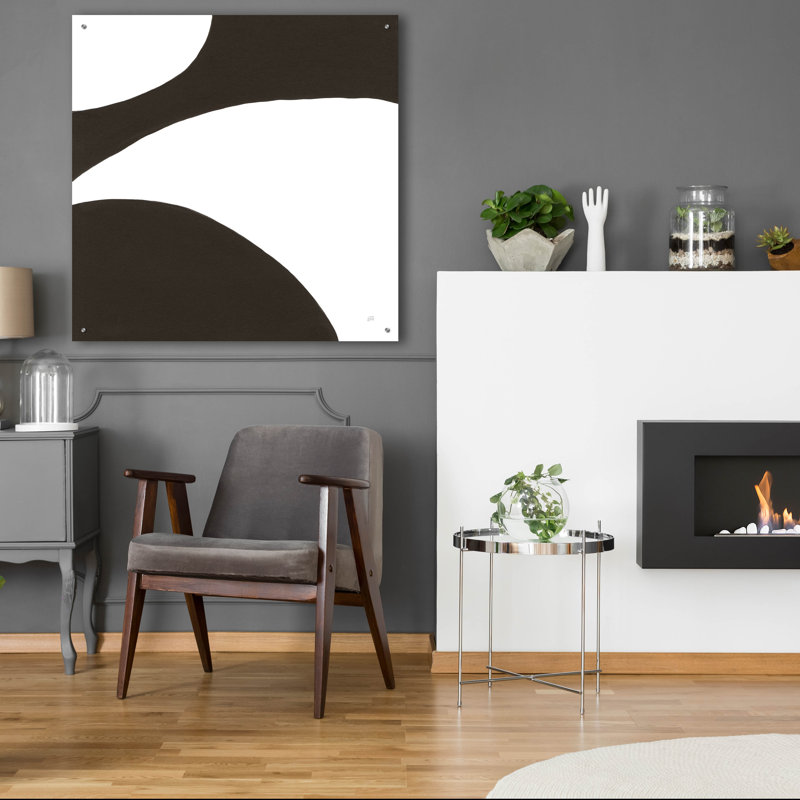 Art mural en verre Wrought Studio ™ «Curvilinear 7» par Chris Paschke, H 36 po x l 36 po x P 0,2 po