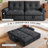 77‘’  Multifunctional 2-In-1 Sofa Bed, Grey-1775613093