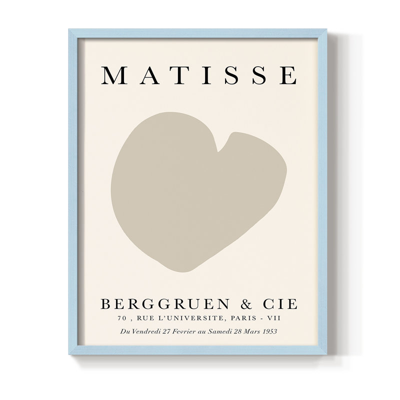 Matisse CCXIX, reproduction encadrée - bois massif, Île Seymour Nord, Galapagos, H 10 po x l 8 po
