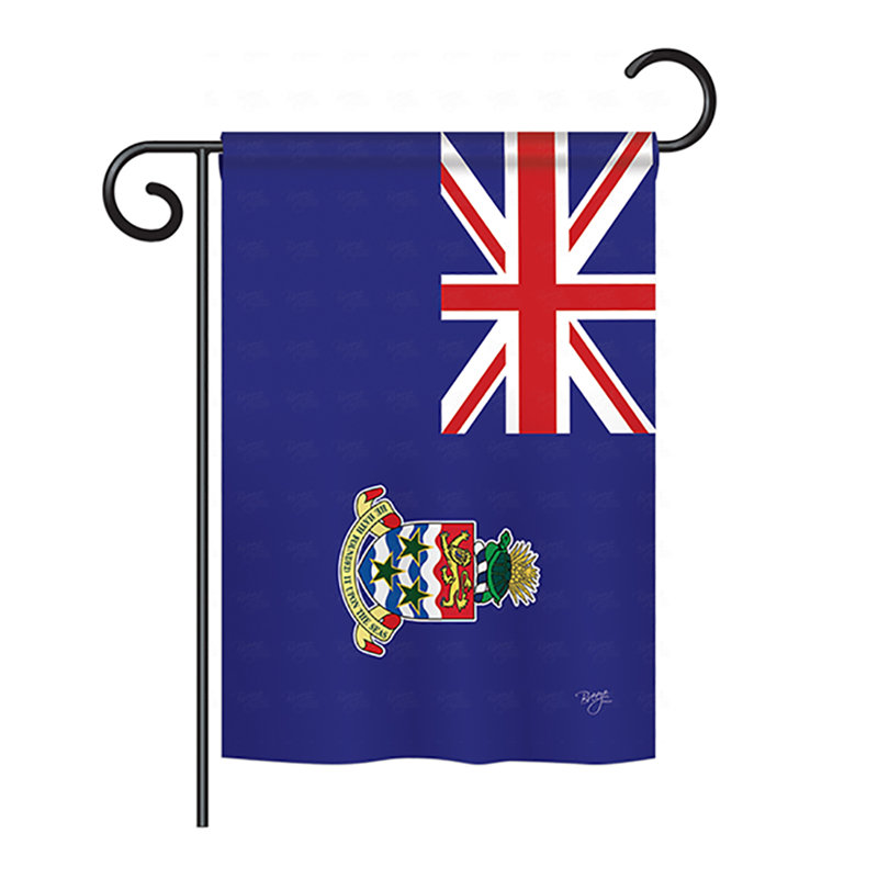 Drapeau de maison / jardin en polyester à 2 côtés Iles Caïmans, H 18,5 po x l 13 po