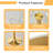 Modern Glam Tempered Glass 5-Piece Dining Set for Small Area-124174008-124174009