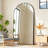 Malesha Large Modern Full Length Arched Aluminum Alloy Framed Floor Mirror-344613390-344613379