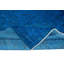 Tapis fait à la main authentique de 6 x 10 pi en bleu saphir, tapis recyclé unique en son genre en bleu égyptien