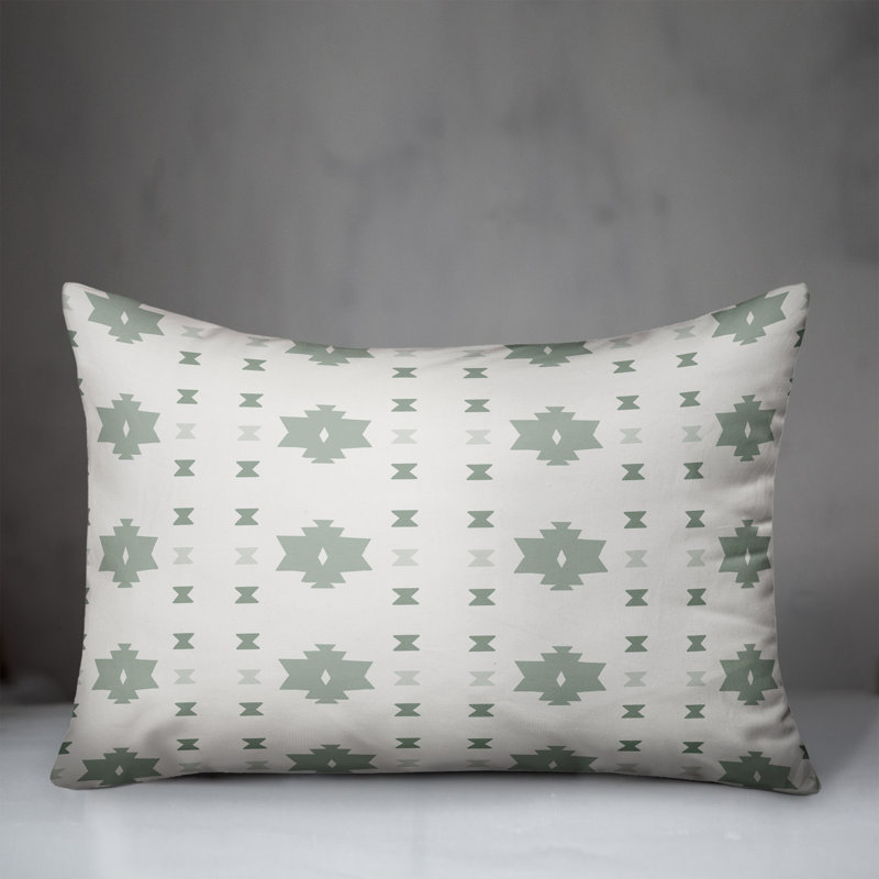 Abstract Outdoor Throw Pillow, Green