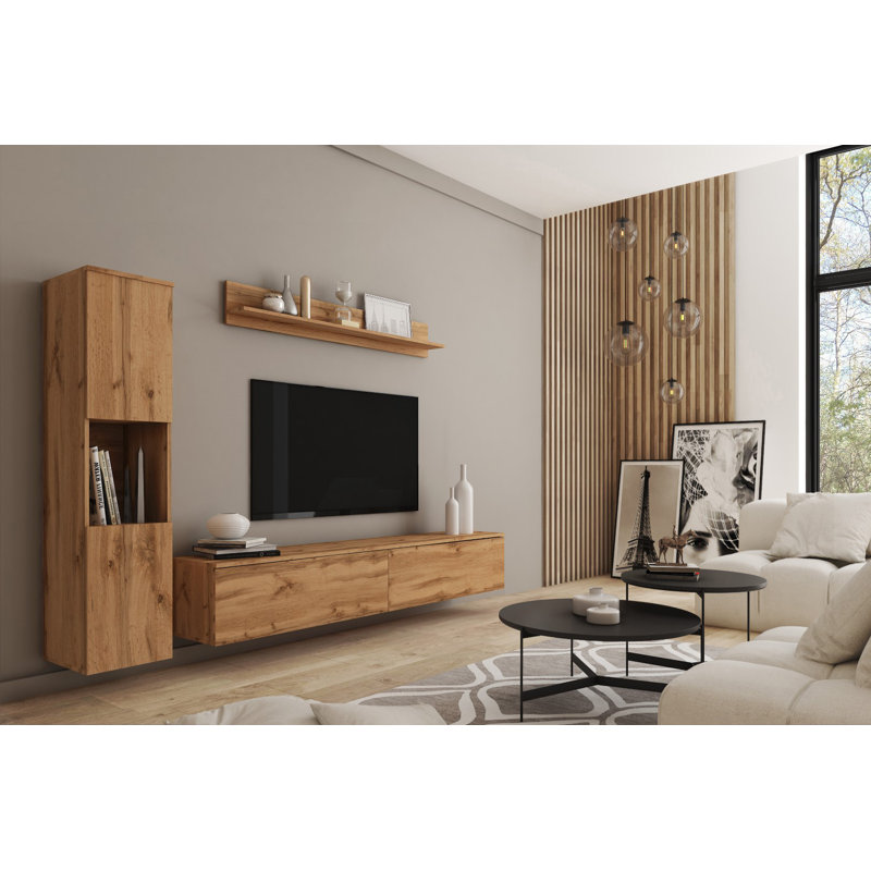 Cottone Entertainment Centre for TVs up to 75", Wotan Oak