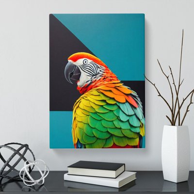 CAN-V0523-1757X Parrot Portrait Vol.2 1 Piece Wrapped Canvas Wall Art