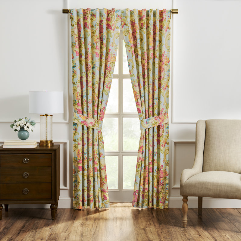 Waverly Spring Bling Vapor 100% Cotton Window Panel, 52" W x 63" L