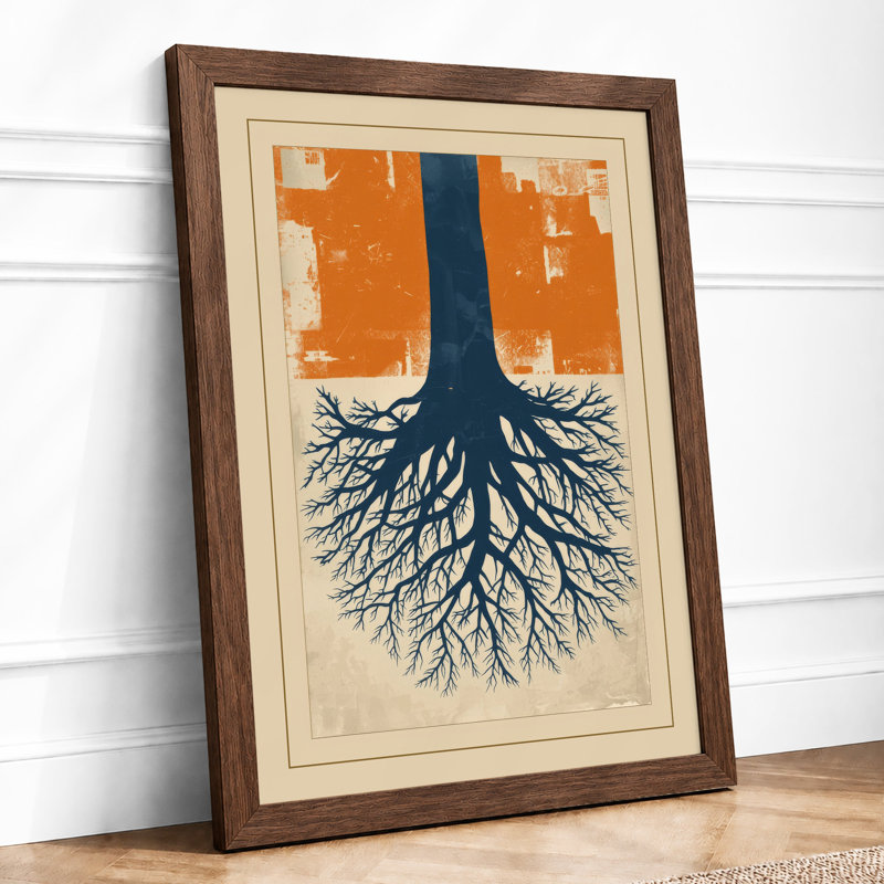Tree Roots And Canopy Botanical - Print, A2 - 59.4 x 42.0 cm, Walnut