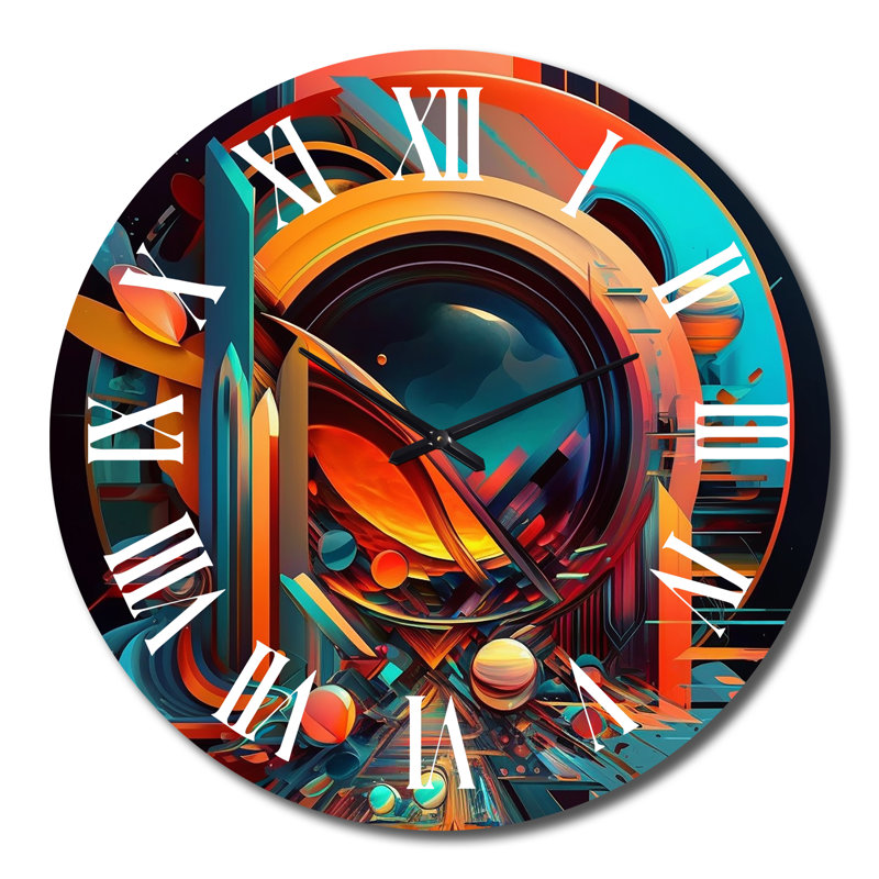 Horloge murale en métal, Grand