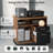 Adonia 31.5"W 2 Drawer Wood File Cabinet With Lock, Power Strip, Storage Shelves For Home Office, Black Walnut