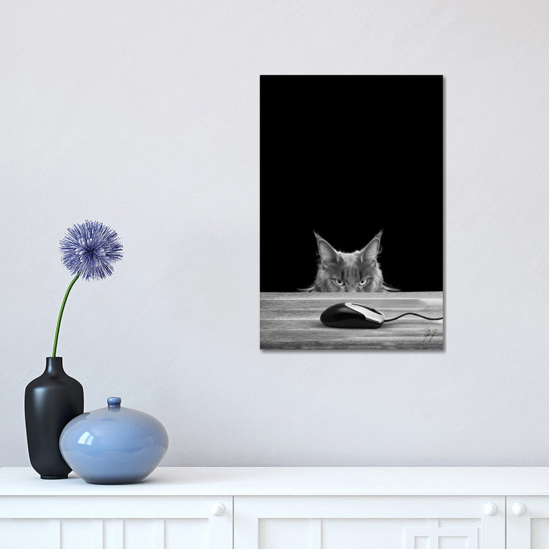 «Natural Instinct» par Kathrin Federer - impression d'art graphique, Pas de tapis, Toile tendue, H 18 po x l 12 po x 1,5 po