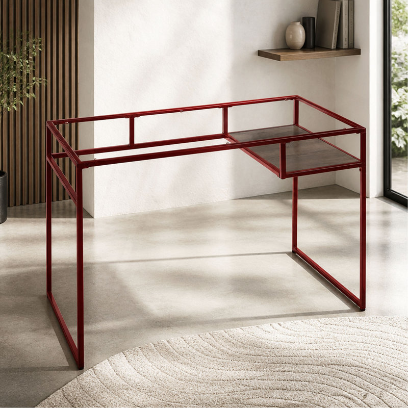Bureau d'écriture avec plateau en verre Dexter