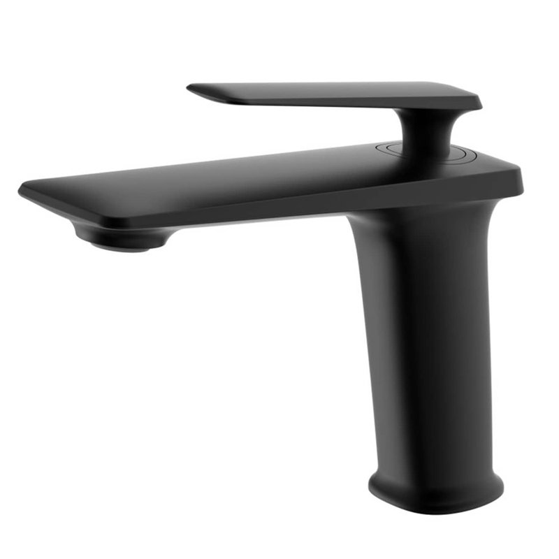 Robinet de salle de bain à un trou, Noir mat