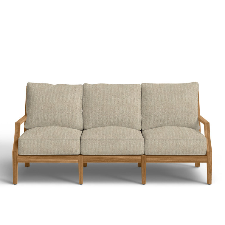 Haley Teak Outdoor Lattice Back Sofa