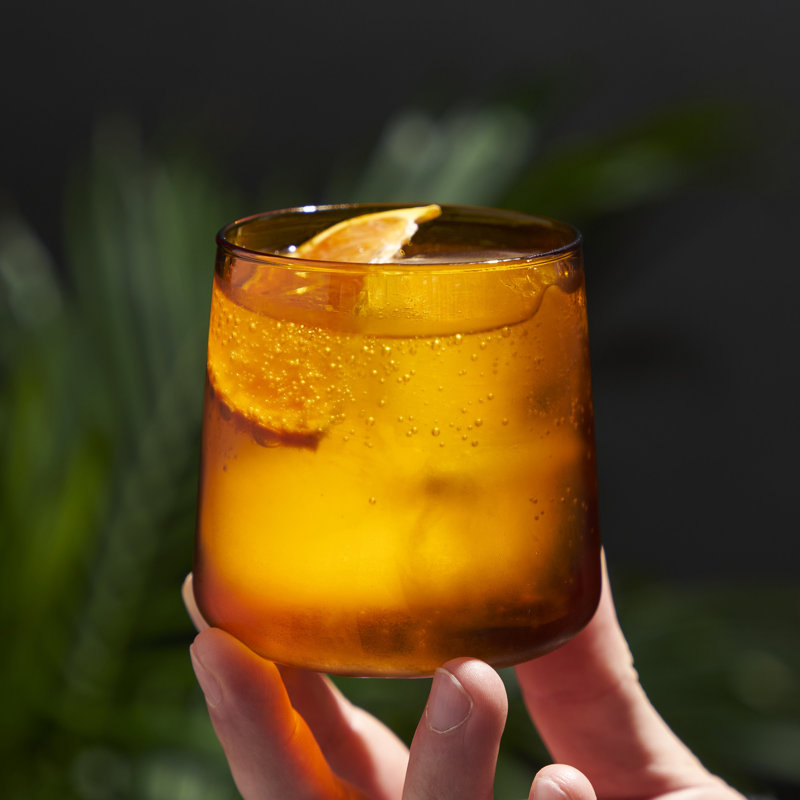 Aurora Amber Cocktail Tumblers