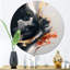 Or, formes modernes, peinture abstraite, art mural rond en métal-88628841