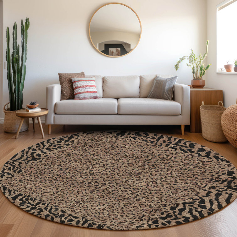 Machine Washable Indoor/Outdoor Claudian ACN1230 Brown Rug
