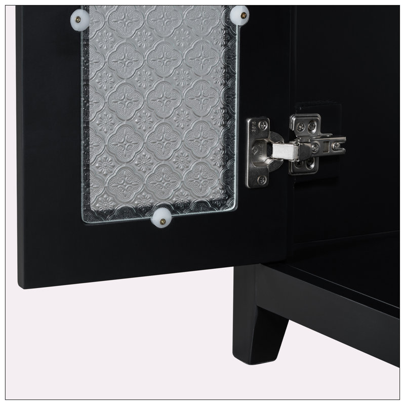 36" bathroom vanity with two soft close doors, Black