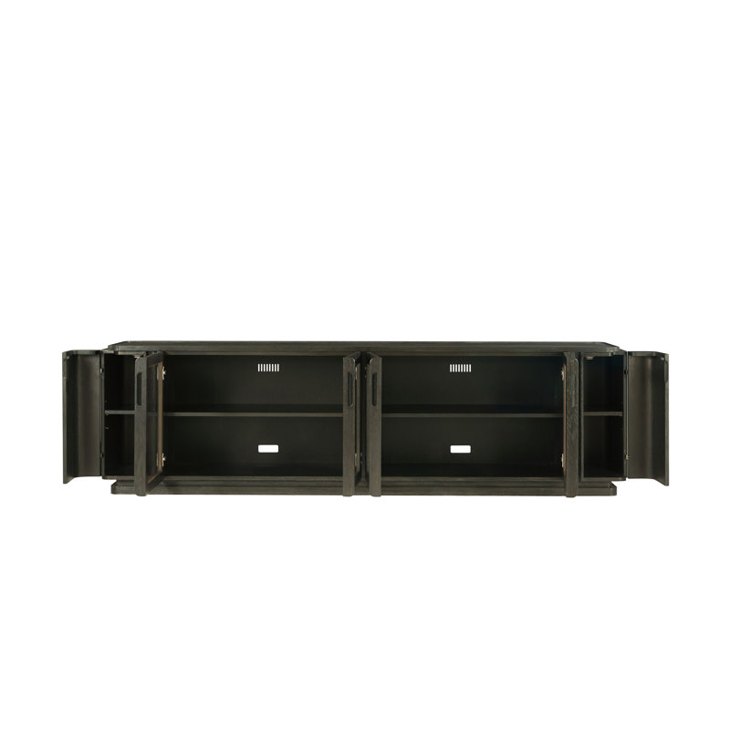 Repose Media Console, Charcoal Oak