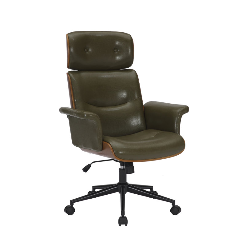 Fauteuil de direction en similicuir Dessalines, Vert