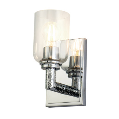 Meuble-lavabo 1 lumière Yuliya Rampart en chrome poli