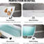 Baignoire îlot de luxe de 160 cm (63 po) en blanc mat, surface solide, type immersion, design confortable, trop-plein et bonde escamotable, facile à nettoyer, aménagement de salle de bain élégant et moderne.