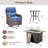 4 - Person Patio Furniture Chair Set With Fire Pit Table, 4 Swivel Glider Chairs With 6-Inch Cushions & Side Table-371767366-371767367