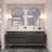 Azden 70.6" Wall-Mounted Double Bathroom Vanity Set-821701336