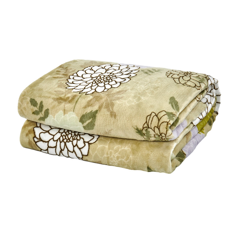 Couverture florale en molleton