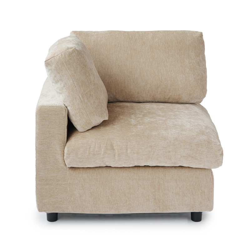 Fauteuil à housse recouverte de tissu, Kaki