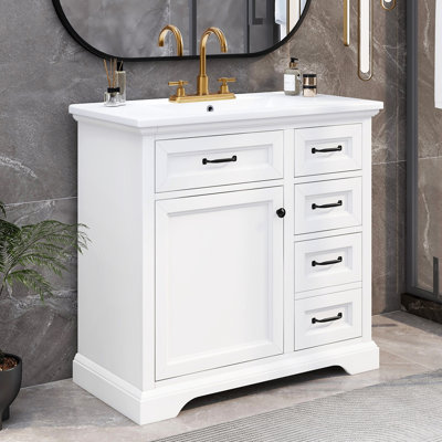 Meuble-lavabo 36 po avec lavabo en céramique
